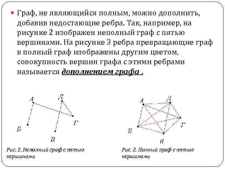 Графы применяют для изучения