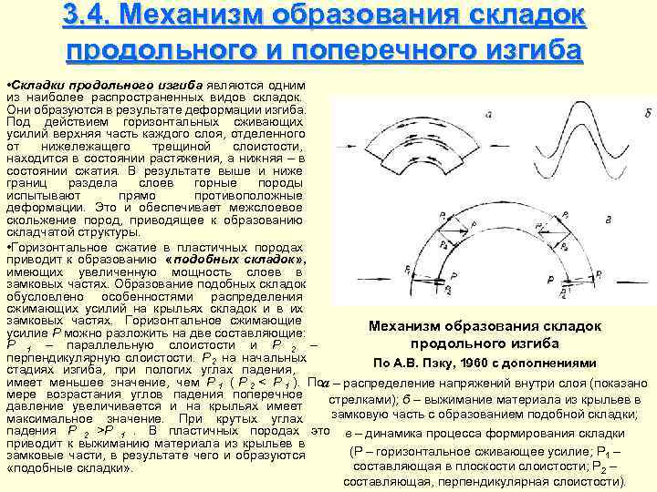   3. 4. Механизм образования складок   продольного и поперечного изгиба •