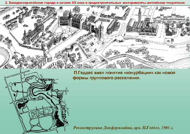 2. Западноевропейские города в начале XX века и градостроительные эксперименты английских теоретиков П. Геддес