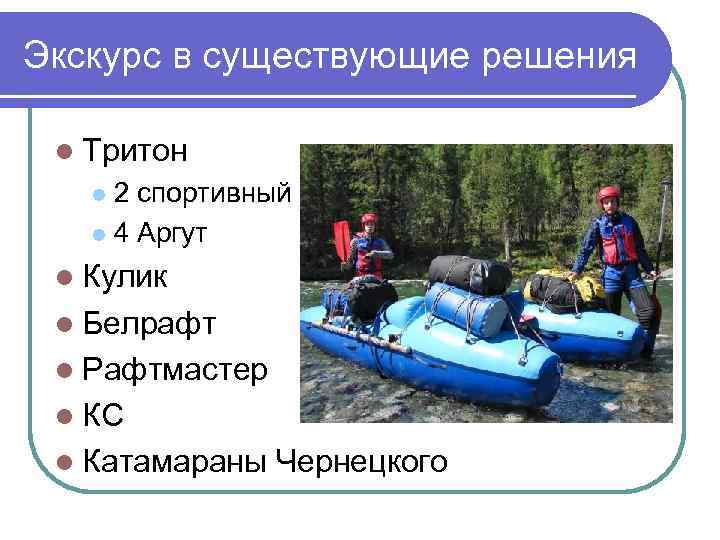 Экскурс в существующие решения l Тритон 2 спортивный l 4 Аргут l l Кулик