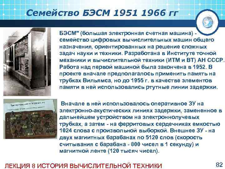  Семейство БЭСМ 1951 1966 гг    БЭСМ