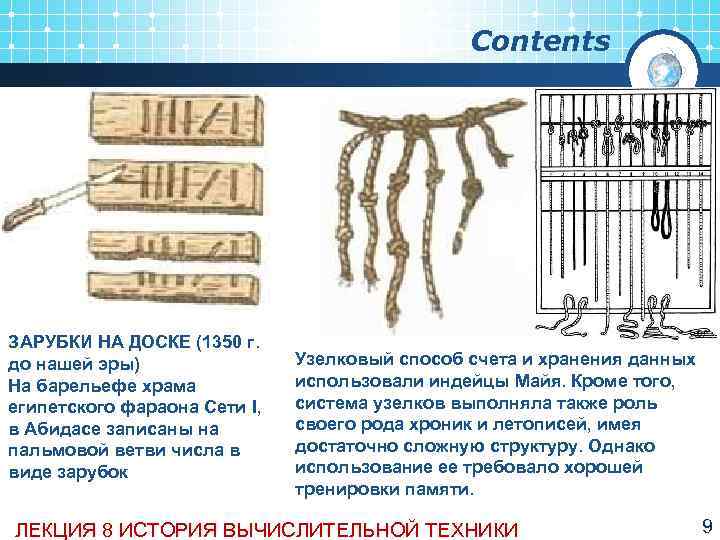     Contents ЗАРУБКИ НА ДОСКЕ (1350 г.  до нашей эры)