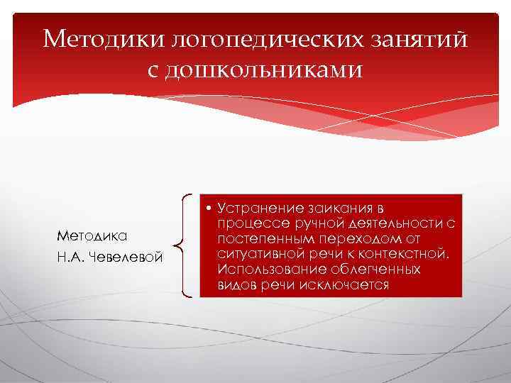 Методики логопедических занятий  с дошкольниками    • Устранение заикания в 