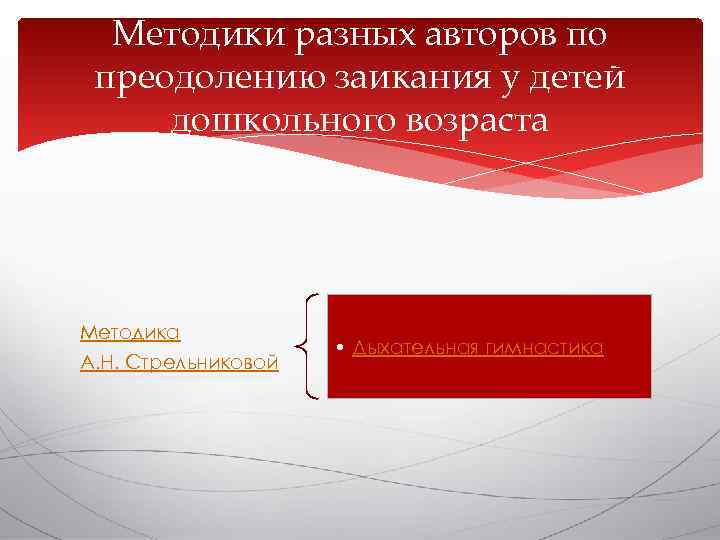  Методики разных авторов по преодолению заикания у детей дошкольного возраста Методика  