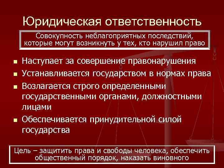 Природа юридической ответственности