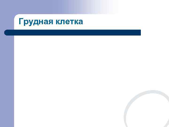 Грудная клетка 