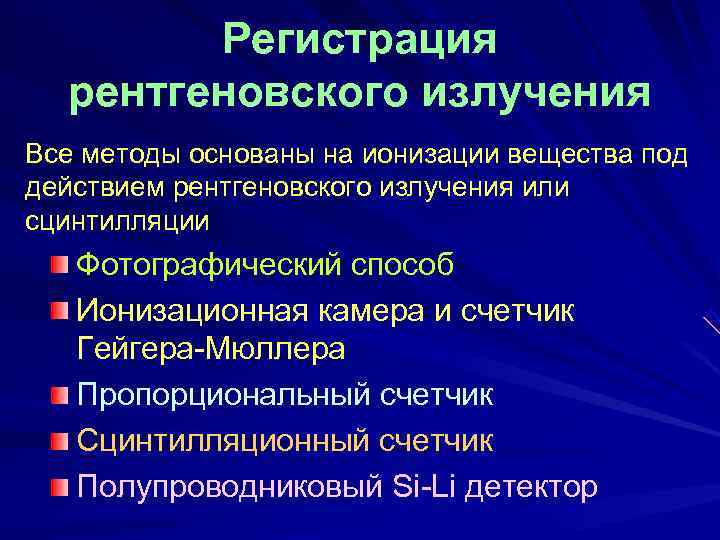 Для образования рентгеновского изображения необходимо