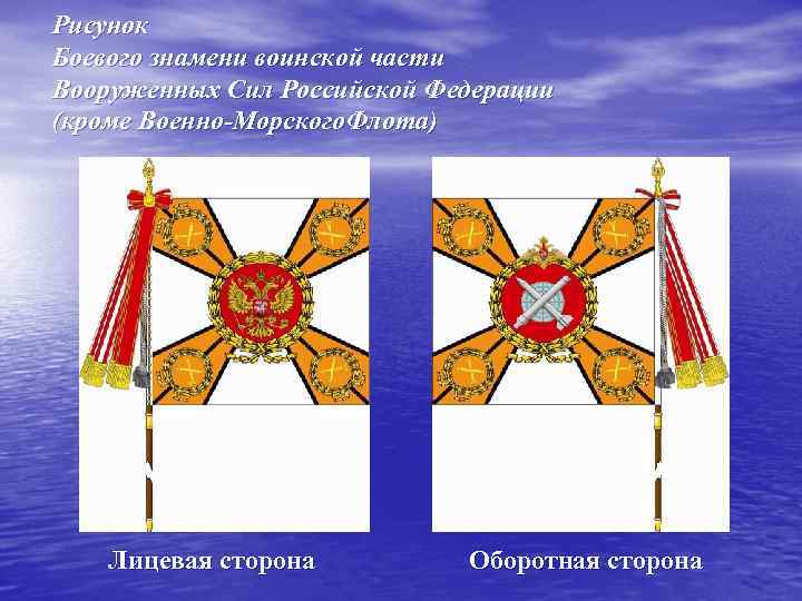 Рисунок Боевого знамени воинской части Вооруженных Сил Российской Федерации (кроме Военно-Морского. Флота)  