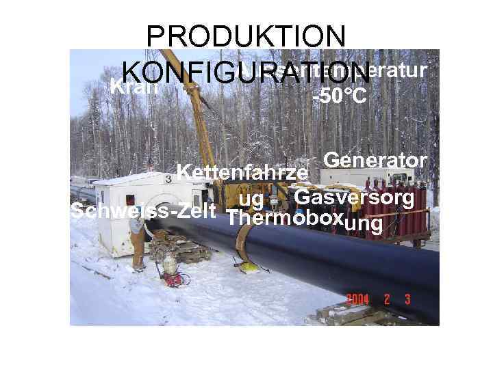  PRODUKTION KONFIGURATION  Kran  Aussentemperatur    -50°C   