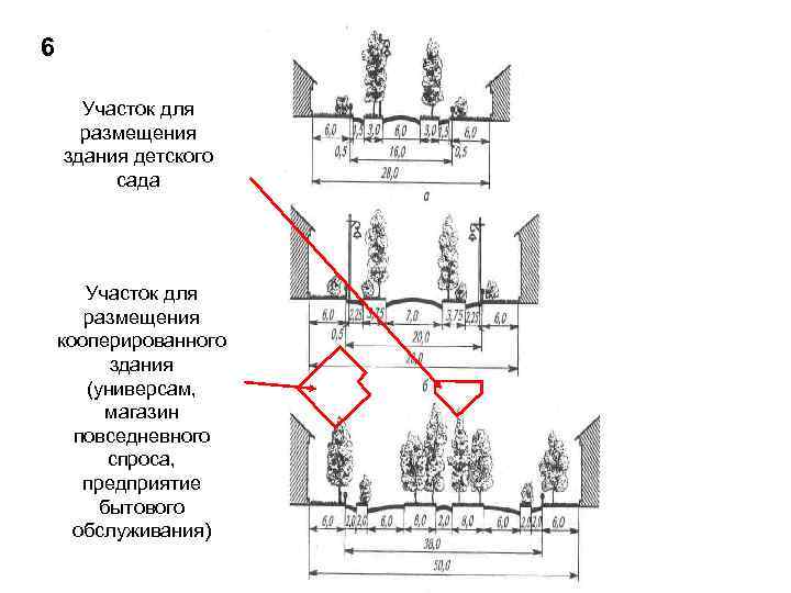 6  Участок для  размещения здания детского   сада  Участок для