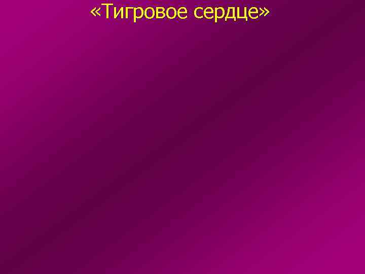  «Тигровое сердце» 