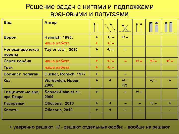 Решение задач с нитями и подложками врановыми и попугаями Вид Автор Вóрон Heinrich, 1995;