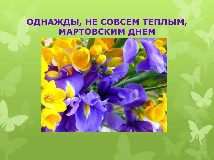 ОДНАЖДЫ, НЕ СОВСЕМ ТЕПЛЫМ, МАРТОВСКИМ ДНЕМ 