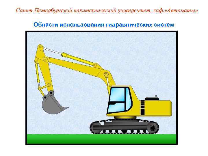 Санкт-Петербургский политехнический университет, каф. » Автоматы»   Области использования гидравлических систем 