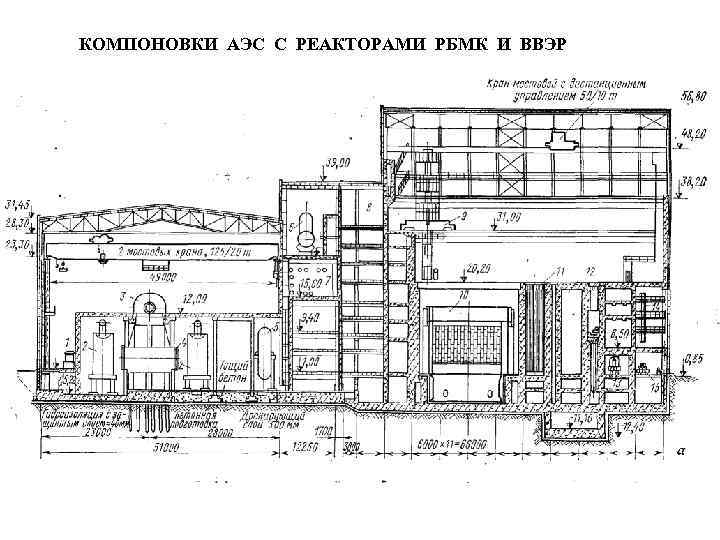 КОМПОНОВКИ АЭС С РЕАКТОРАМИ РБМК И ВВЭР 