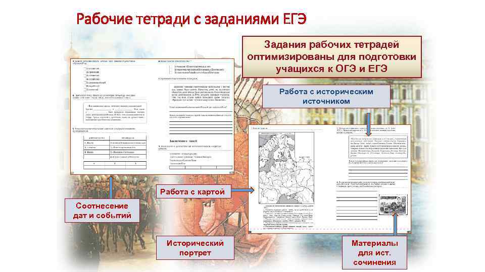 Рабочие тетради с заданиями ЕГЭ       Задания рабочих тетрадей