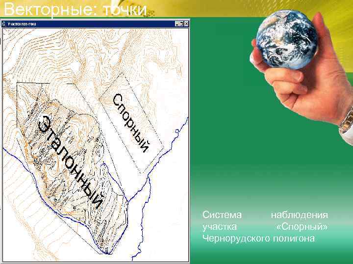 Векторные: точки    Система наблюдения    участка   «Спорный»