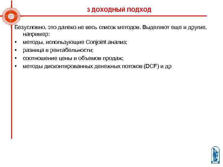      3 ДОХОДНЫЙ ПОДХОД  Безусловно, это далеко не весь