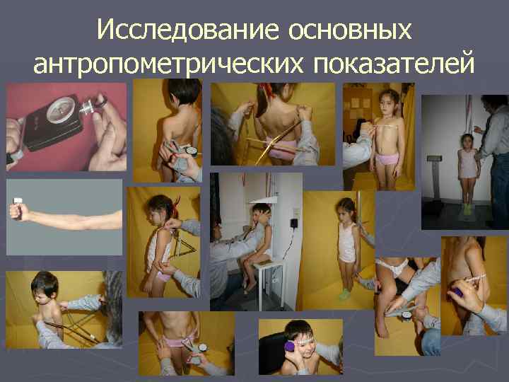 Исследование основных антропометрических показателей 