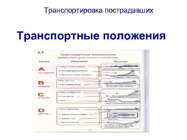 Транспортное положение. Виды транспортных положений пострадавших. Транспортные положения. Транспортное положение пострадавшего. Основные транспортные положения пострадавших.