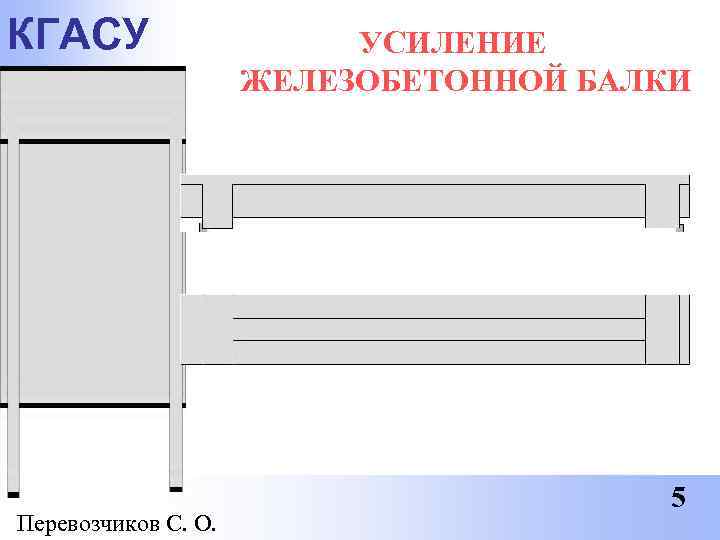КГАСУ     УСИЛЕНИЕ     ЖЕЛЕЗОБЕТОННОЙ БАЛКИ  
