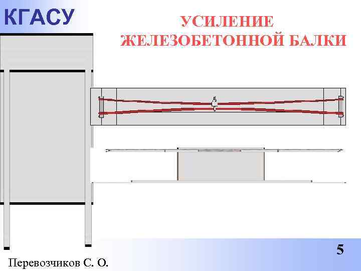 КГАСУ     УСИЛЕНИЕ     ЖЕЛЕЗОБЕТОННОЙ БАЛКИ  