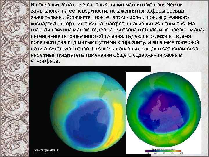 В полярных зонах, где силовые линии магнитного поля Земли замыкаются на ее поверхности, искажения В полярных зонах, где силовые линии магнитного поля Земли замыкаются на ее поверхности, искажения