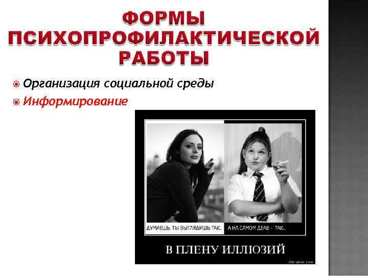  Организациясоциальной среды  Информирование 