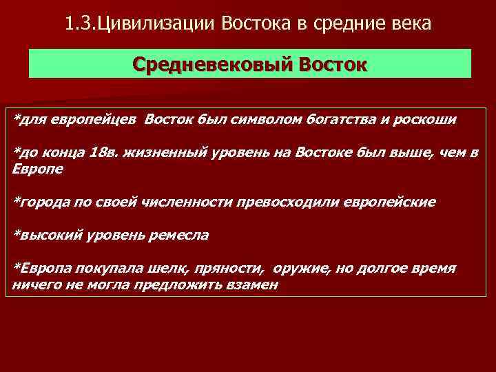 Средневековый восток презентация