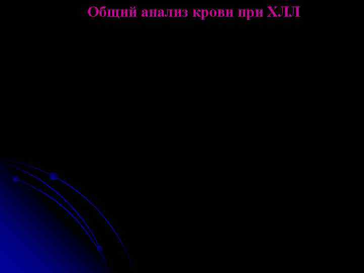 Общий анализ крови при ХЛЛ 