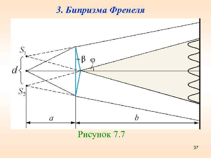3. Бипризма Френеля   Рисунок 7. 7    37 