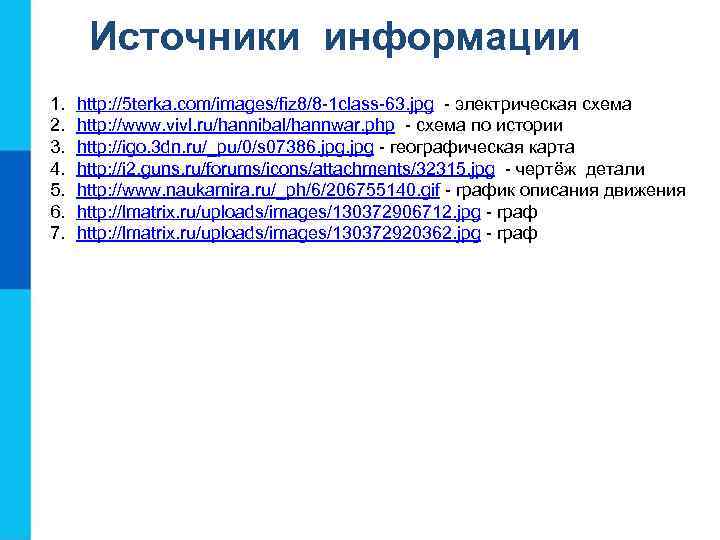  Источники информации 1.  http: //5 terka. com/images/fiz 8/8 -1 class-63. jpg -