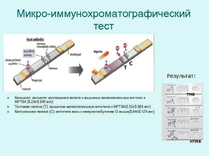   Микро-иммунохроматографический   тест        Результат: