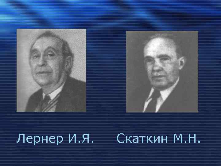 Лернер И. Я.  Скаткин М. Н. 