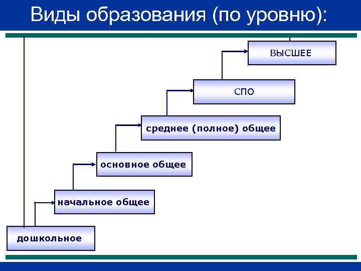 Укажите виды образования. Виды образования.