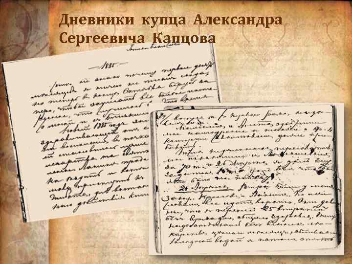 Дневники купца Александра Сергеевича Капцова 