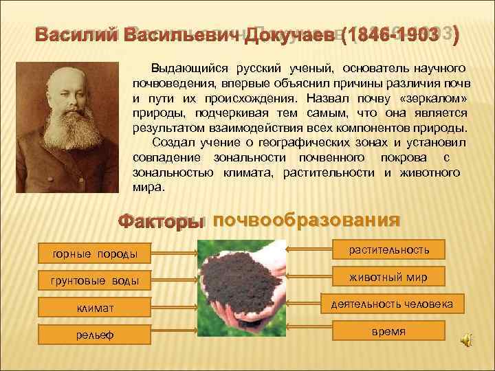 Василий Васильевич Докучаев (1846 -1903 )     Выдающийся  русский 