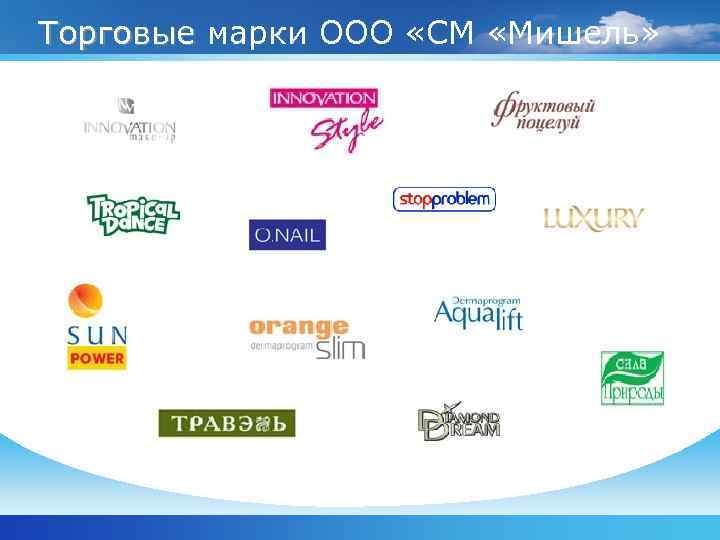 Торговые марки ООО «СМ «Мишель» 