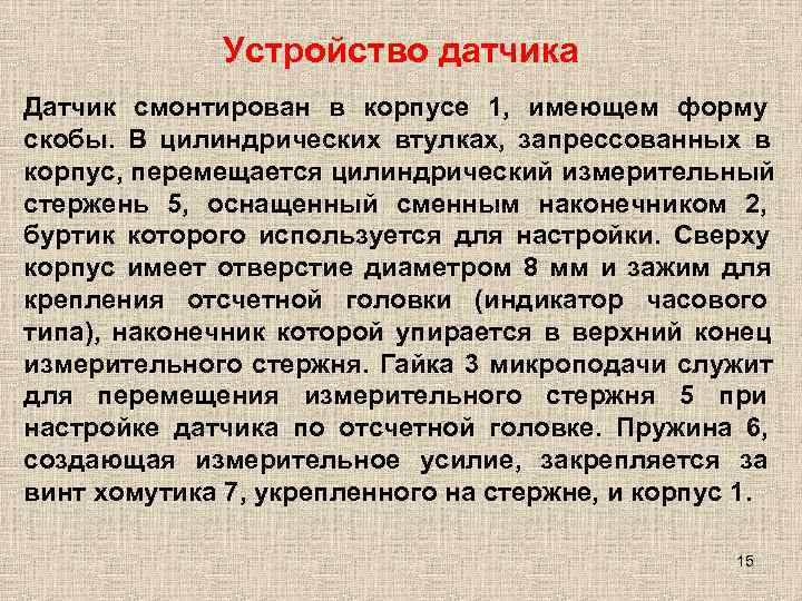    Устройство датчика Датчик смонтирован в корпусе 1, имеющем форму скобы. В