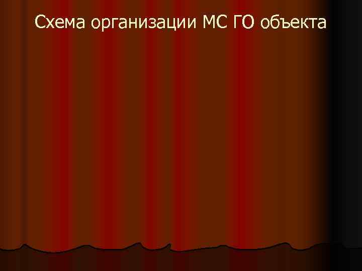 Схема организации МС ГО объекта 