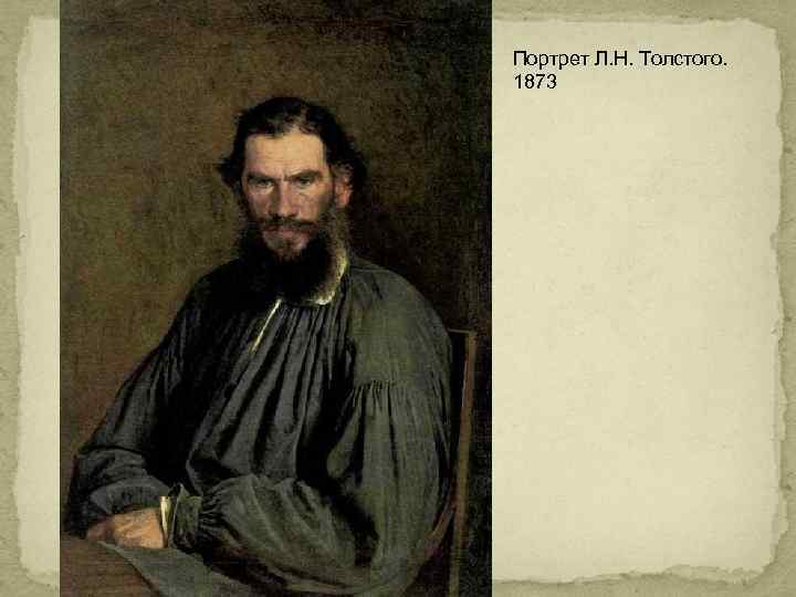 Портрет Л. Н. Толстого. 1873 