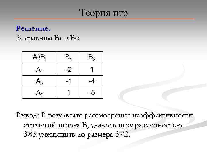 Проект теория игр