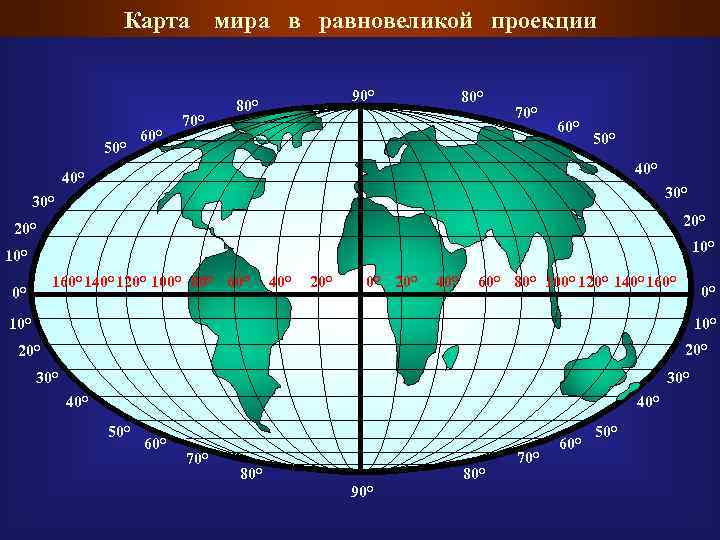 Проекция карта мира