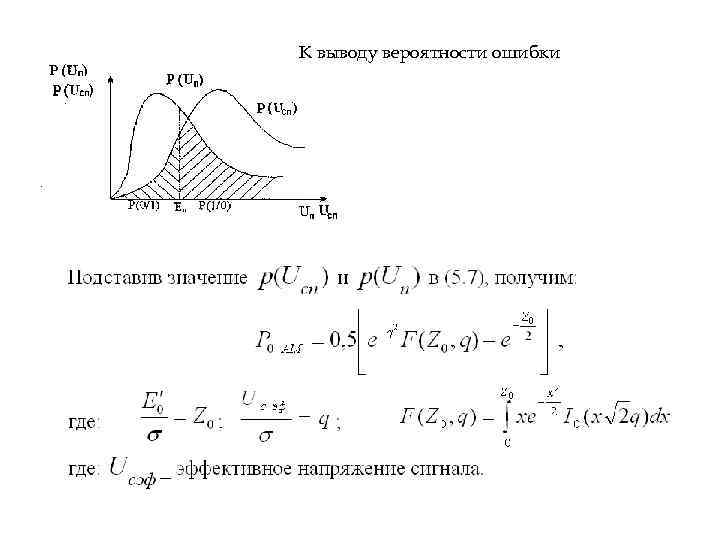 К выводу вероятности ошибки Структурная схема демодулятора АМ сигналов 