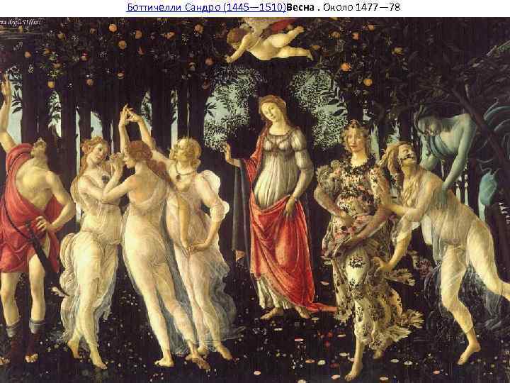 Боттичелли Сандро (1445— 1510)Весна. Около 1477— 78 