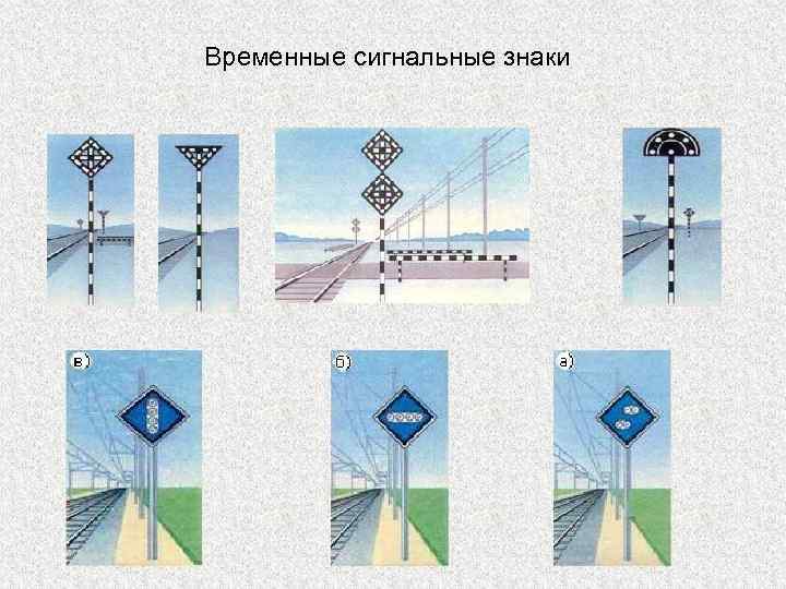 Временные сигнальные знаки 