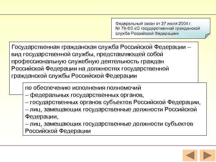        Федеральный закон от 27 июля 2004 г.