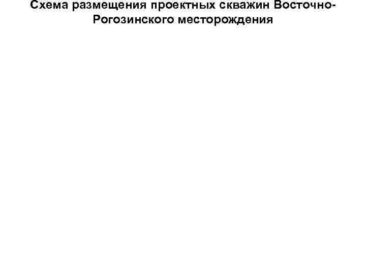 Схема размещения проектных скважин Восточно-   Рогозинского месторождения 