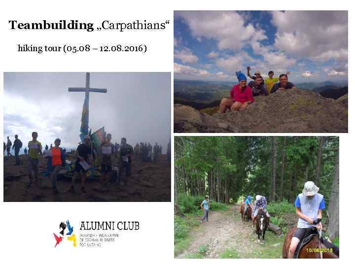 Teambuilding „Carpathians“ hiking tour (05. 08 – 12. 08. 2016) 