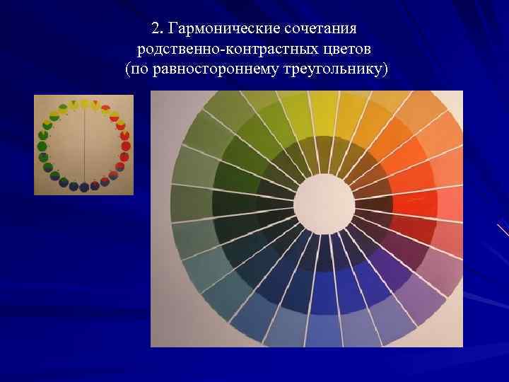 Гармоничное сочетание взаимосвязь гармоничное объединение различных цветов в картине называется